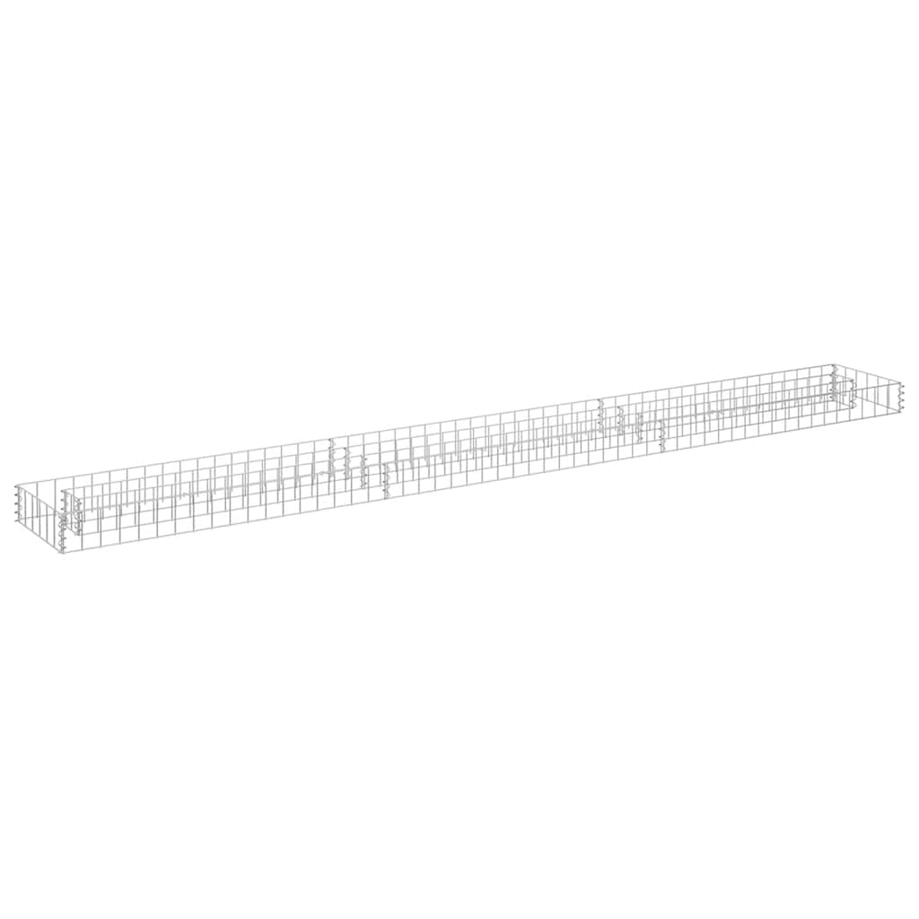 Gabionen-Hochbeet Verzinkter Stahl 90x30x10 cm