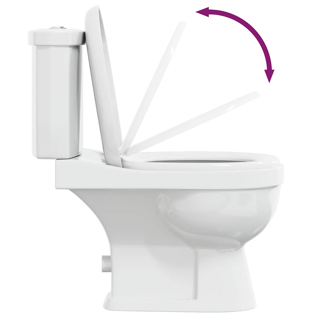 Toilette mit Spülkasten Weiß