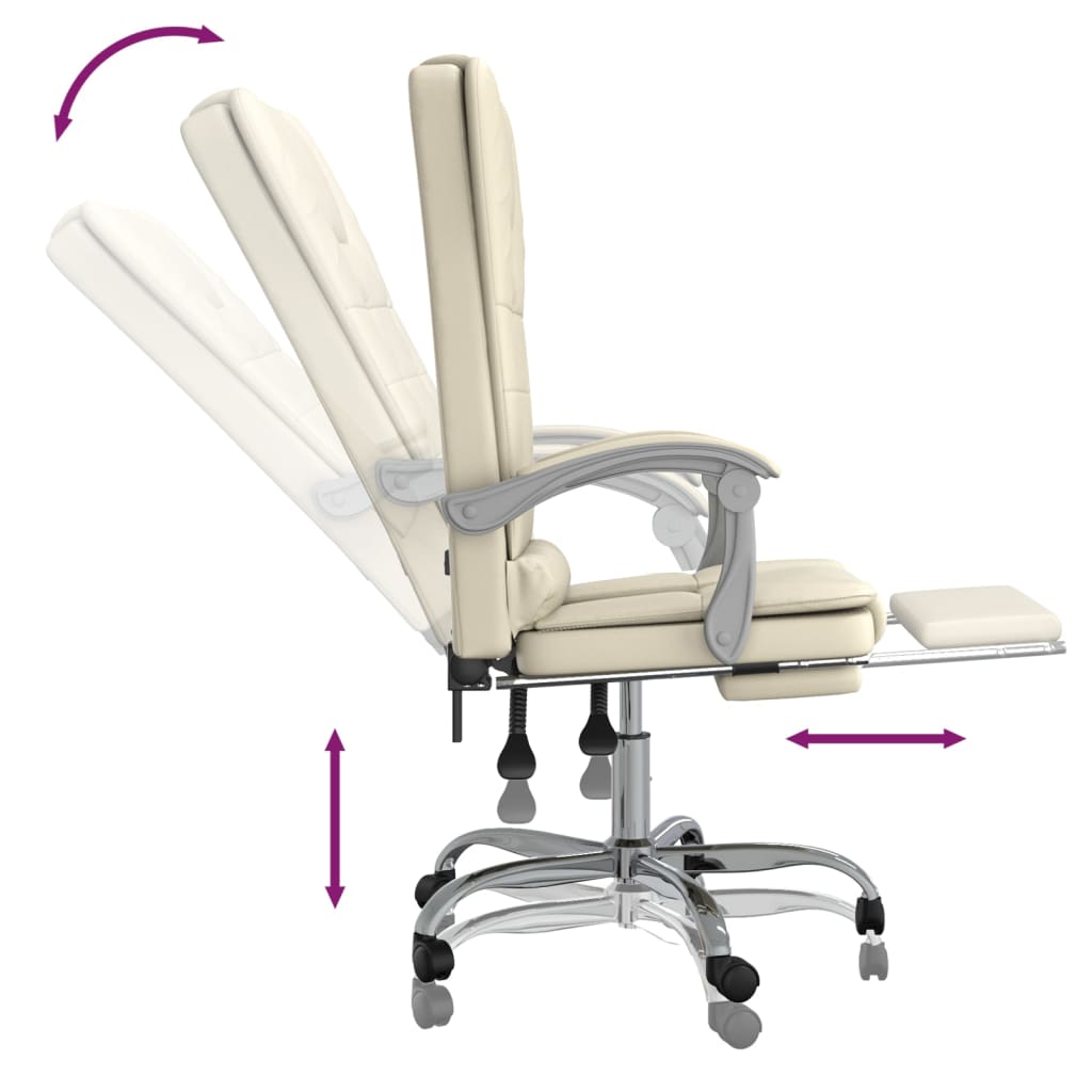 Bürostuhl mit Massagefunktion Schwarz Kunstleder