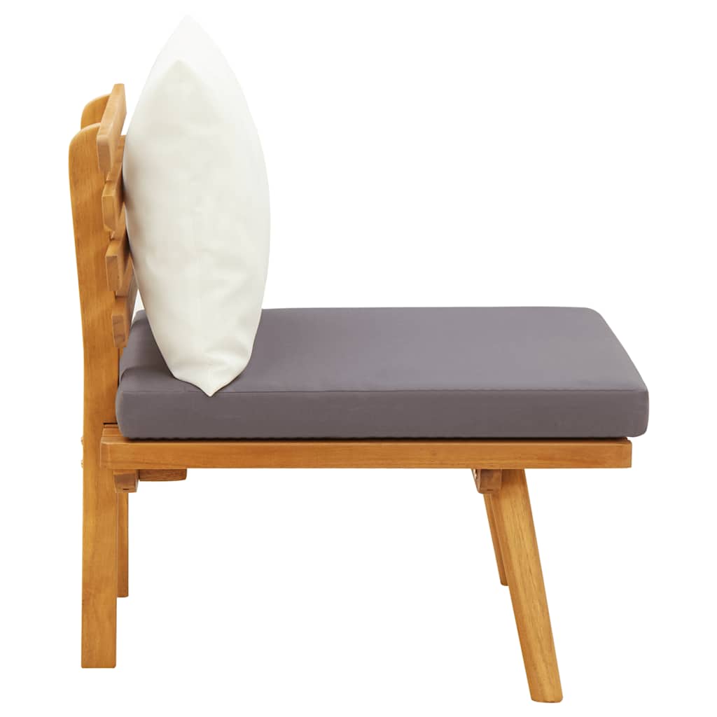 2-Sitzer-Gartensofa mit Kissen Massivholz Akazie