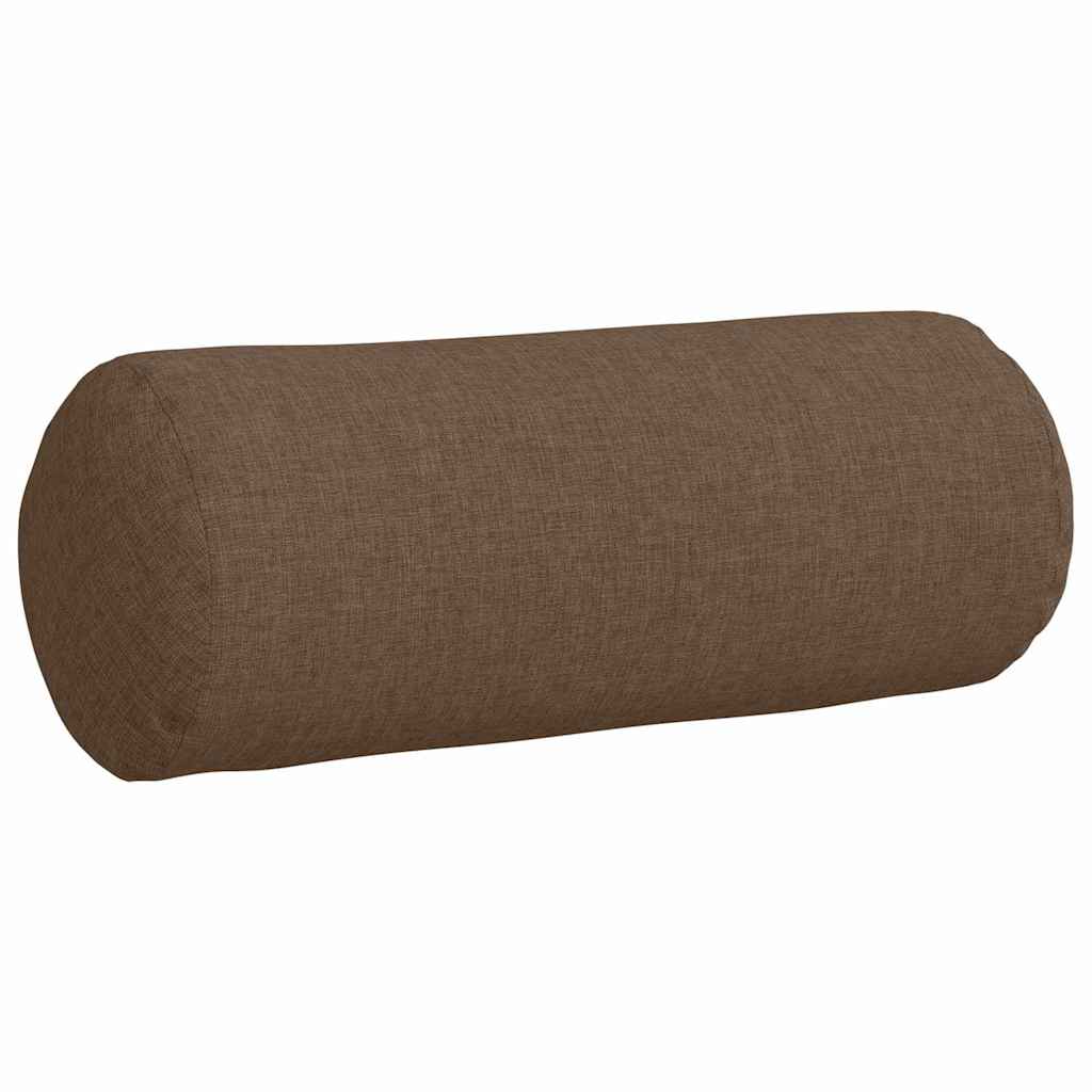 Bolsterkissen 2 Stück Hellgrau Ø 15 x 40 cm Stoff