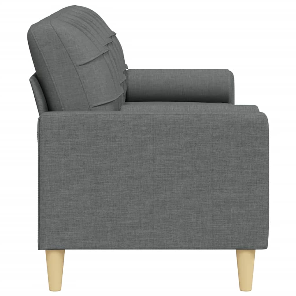 2-Sitzer-Sofa mit Zierkissen Braun 120 cm Stoff