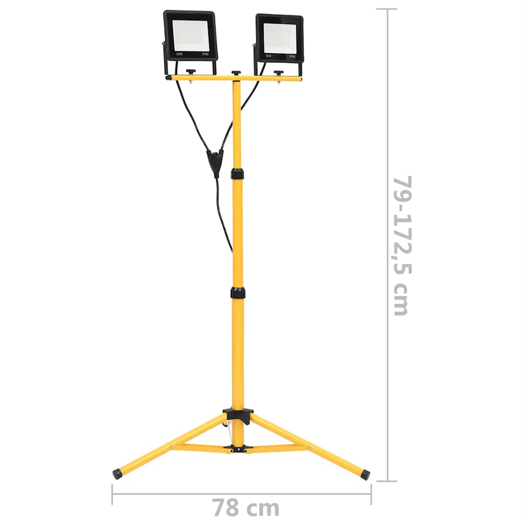 LED-Fluter mit Stativ 2x10 W Warmweiß