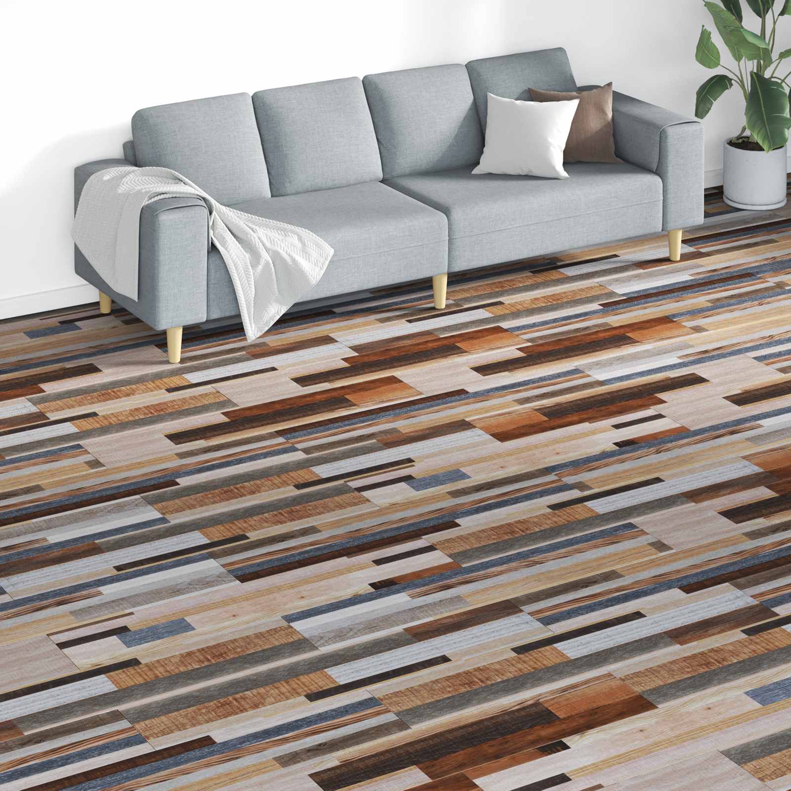 Bodenplanken 18 pcs Walnussbraun 5,26 m² PVC
