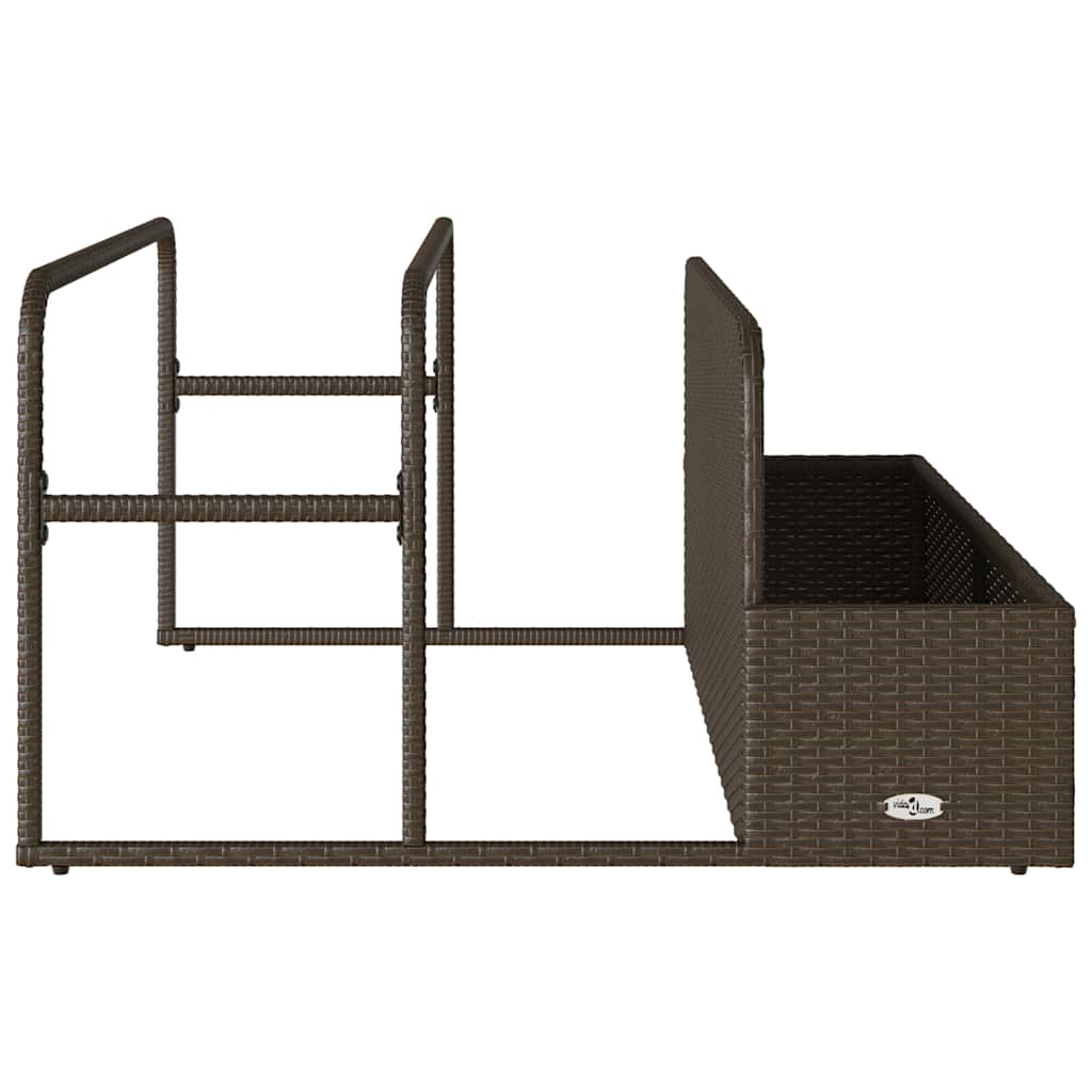 Pool Aufbewahrungsbehälter Schwarz 110x100x57 cm Poly Rattan