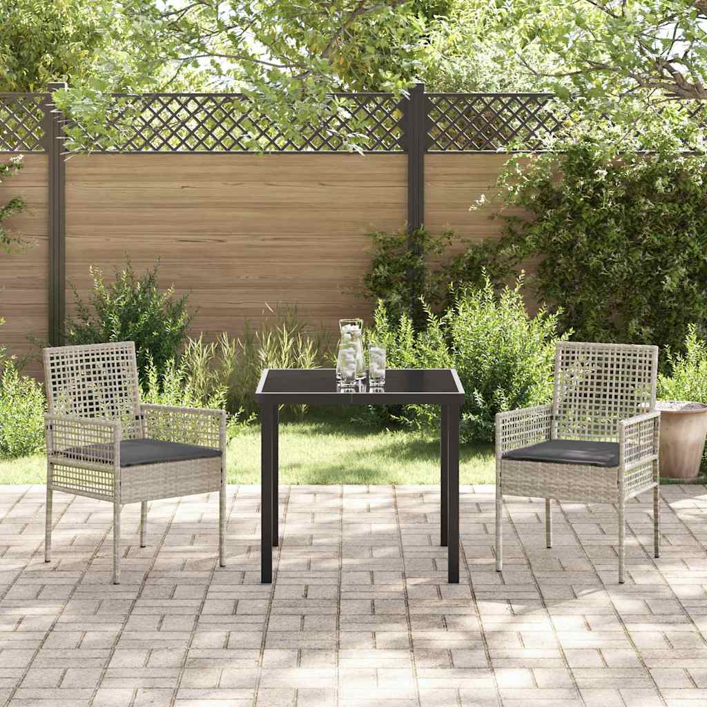 Gartenstuhl 2 pcs Schwarz 55 x 53 x 85 cm Poly-Rattan