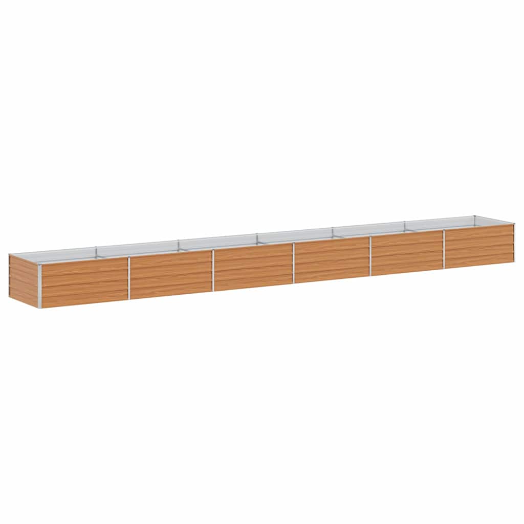Hochbeet Hellbraun 100 x 100 x 77 cm Verzinkter Stahl