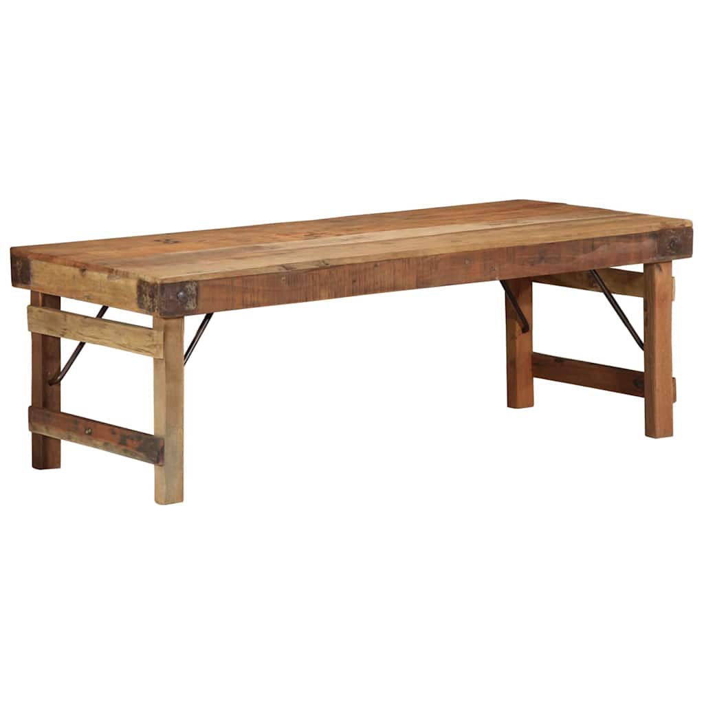 Couchtisch Braun 110 x 55 x 40 cm Massives upgecyceltes Holz