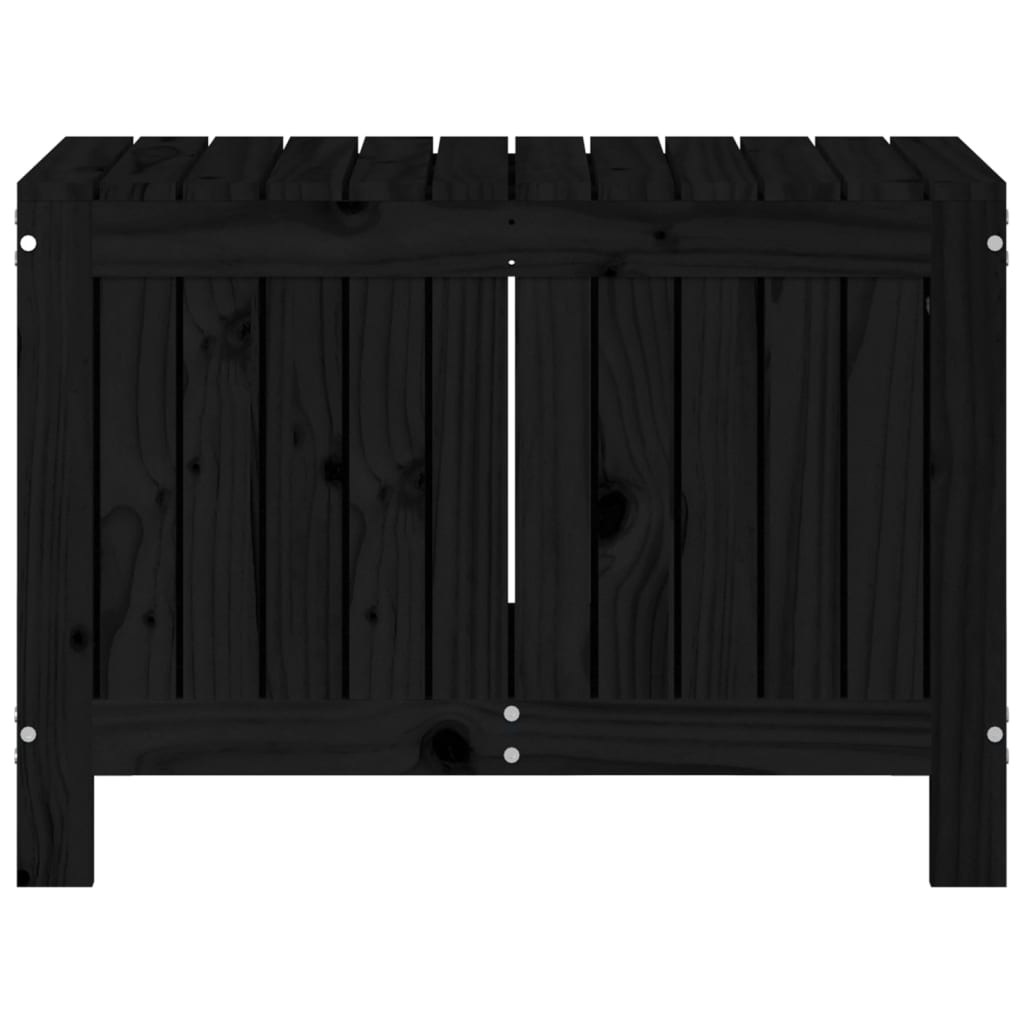 Gartentruhe Grau 76x42,5x54 cm Massivholz Kiefer
