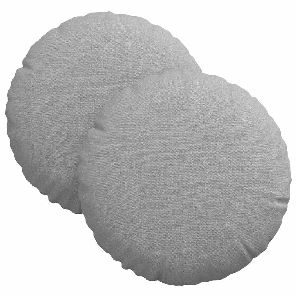 Sitzkissen 2 pcs Hellgrau Ø30 x 13 cm Stoff