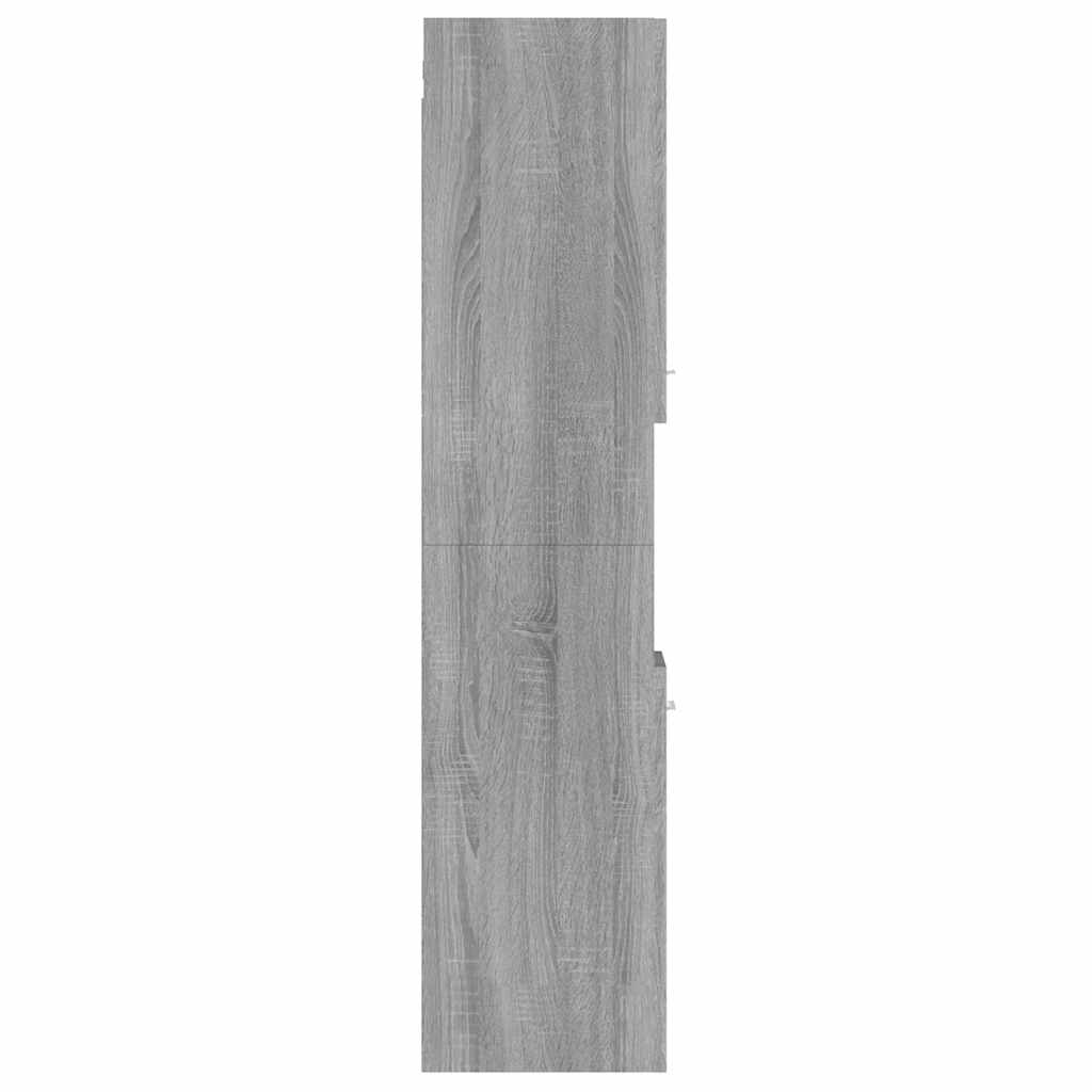 Badezimmerschrank Weiß 30x30x130 cm Holzwerkstoff