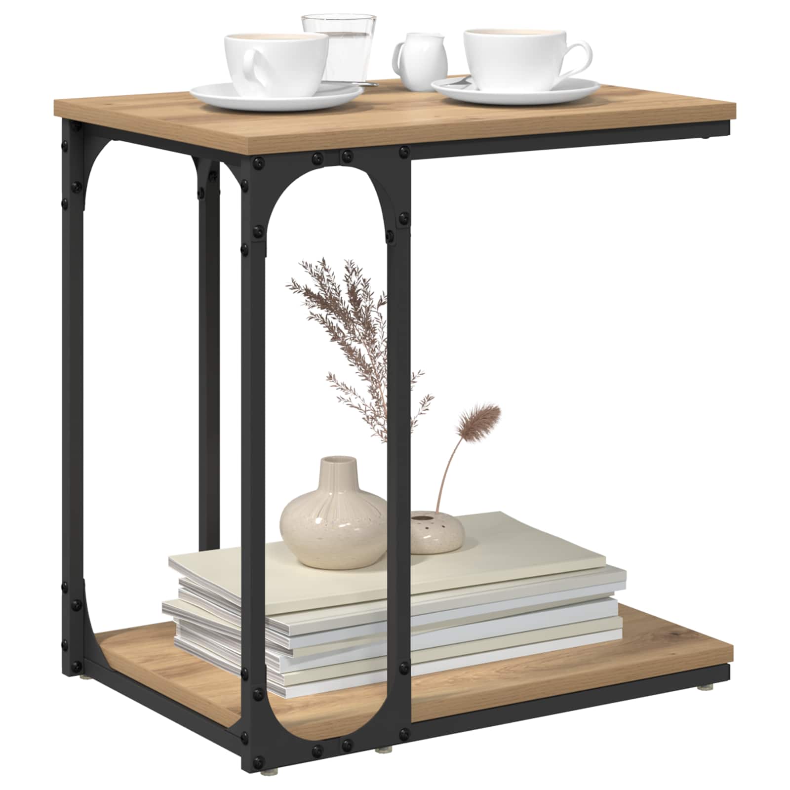 Beistelltisch Schwarz 50x35x52 cm Holzwerkstoff