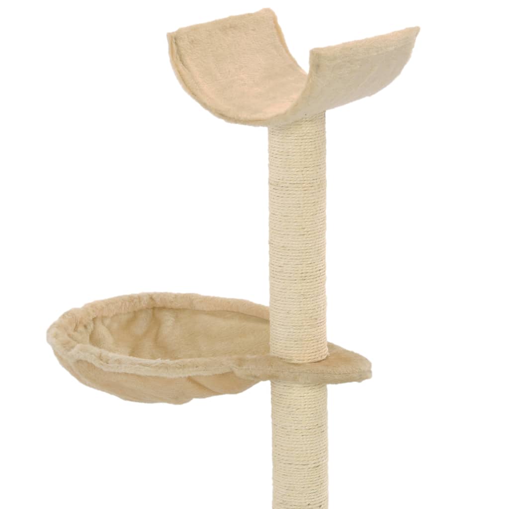 Katzen-Kratzbaum mit Sisal-Kratzsäulen 105 cm Grau