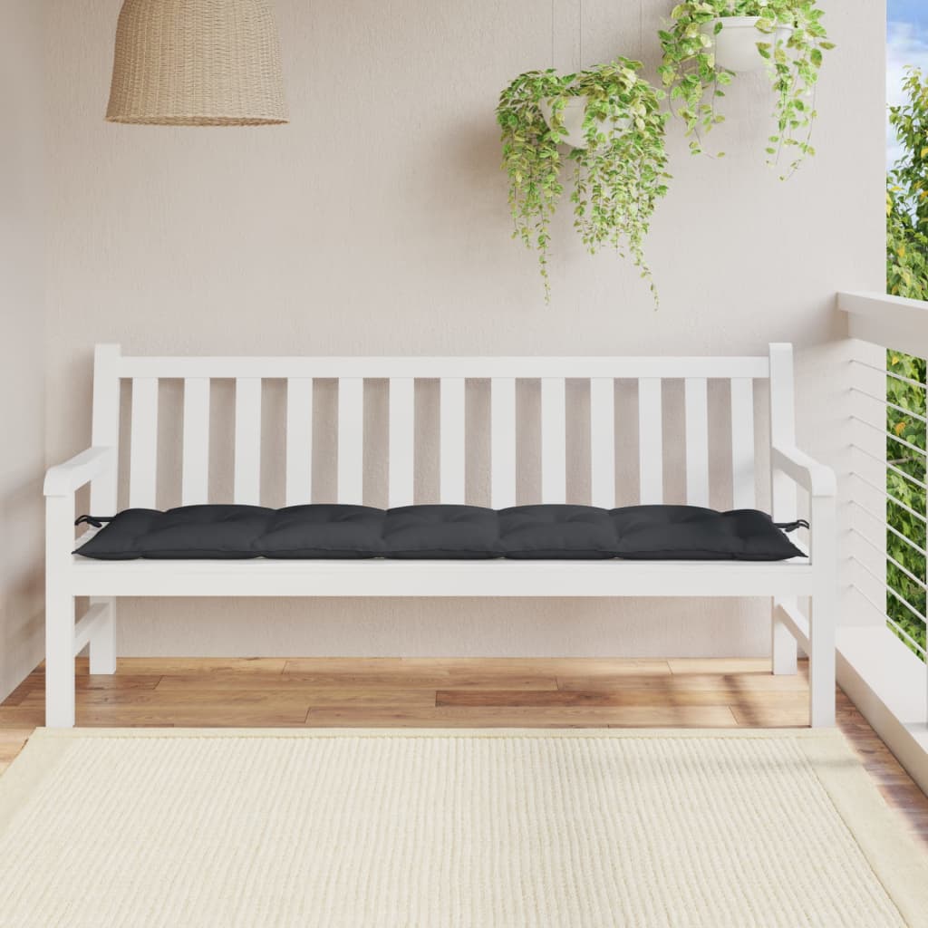 Gartenbank-Auflage Melange Anthrazit 100x50x7 cm Stoff