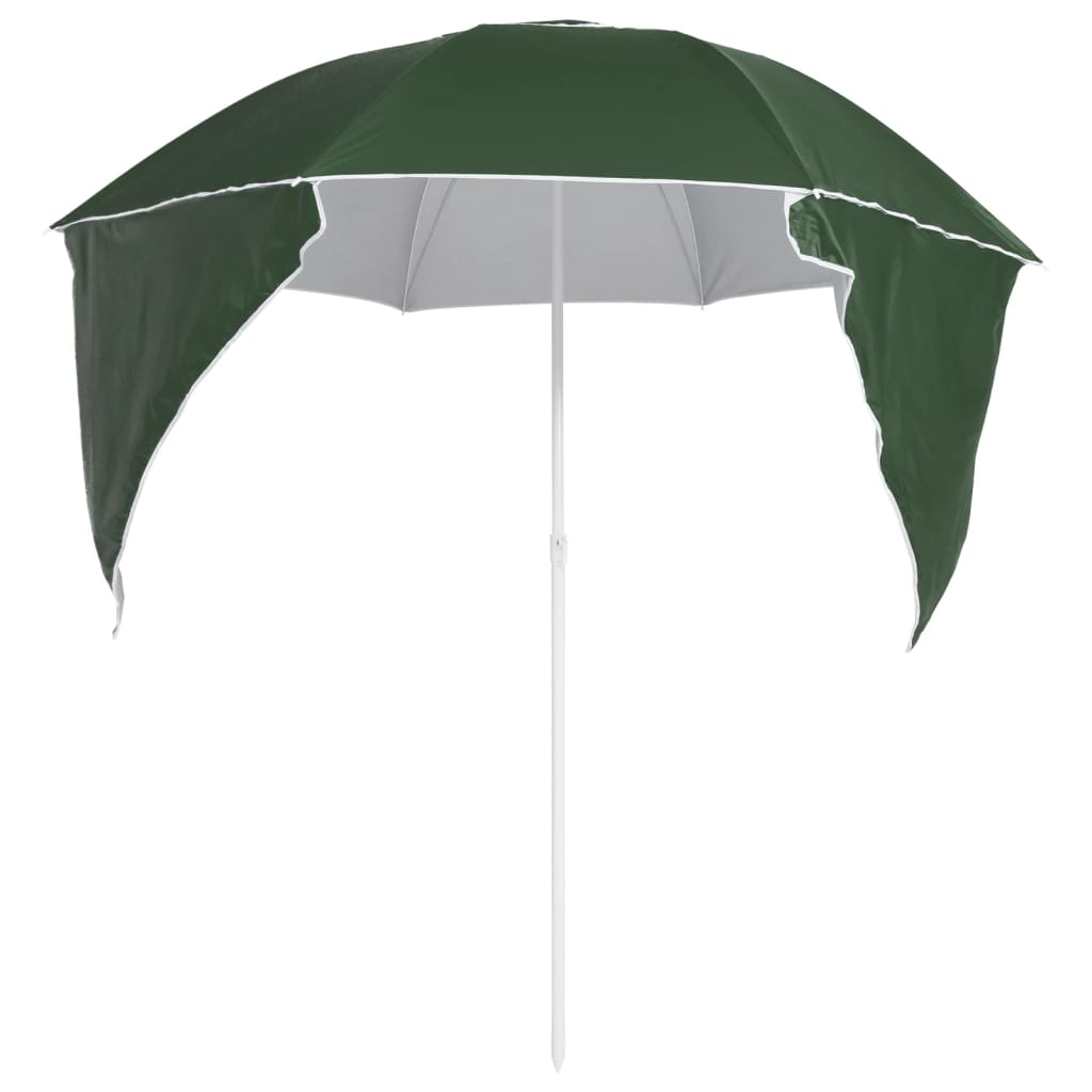 Strandschirm mit Seitenteilen Sandfarbe 215 cm