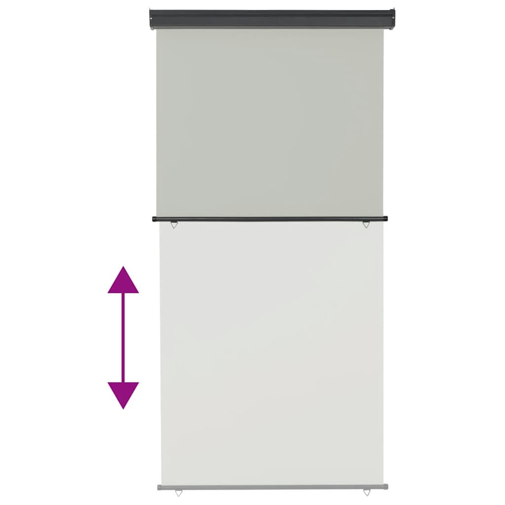 Balkon Seitenmarkise 60 x 250 cm 100% Polyester Eisen Stahl