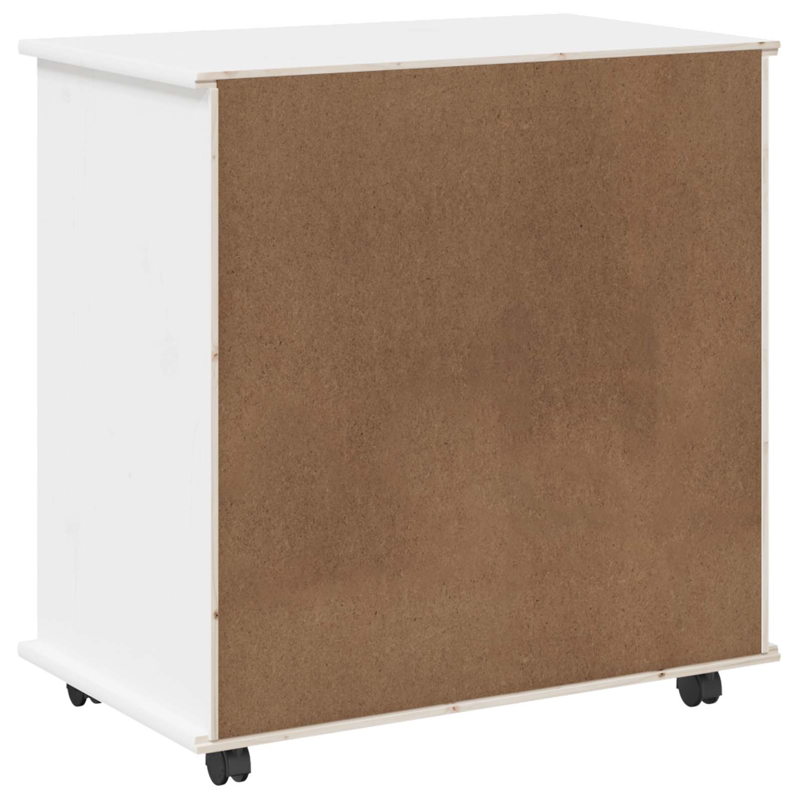 Rollschrank Honigbraun 63,5 x 39 x 65,5 cm Massivholz Kiefer