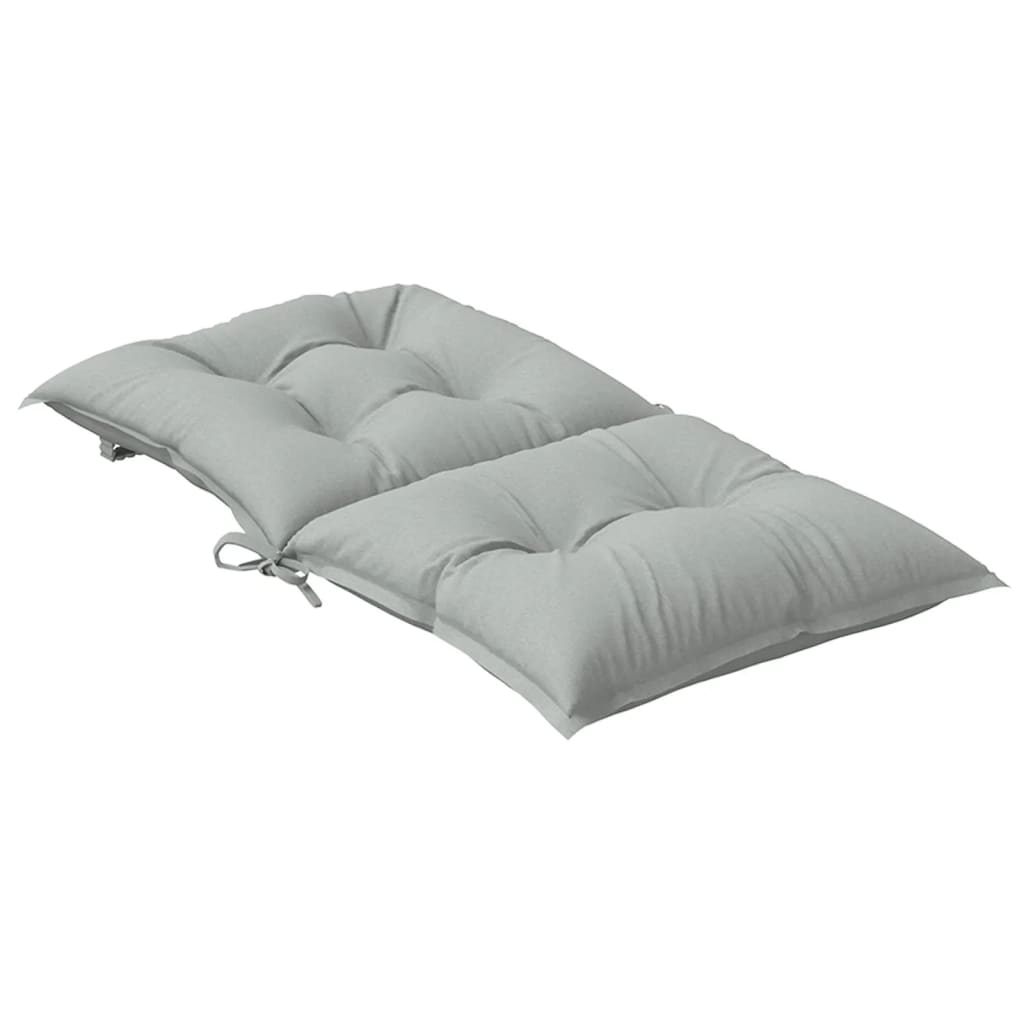 Niedriglehner-Auflagen 2 Stk Melange Anthrazit 100x50x7cm Stoff