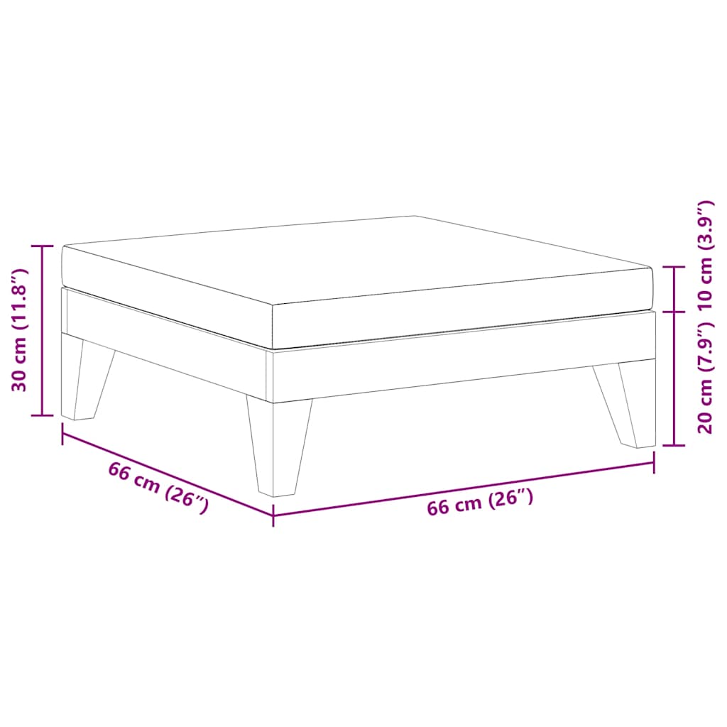 2-tlg. Garten-Lounge-Set mit Auflagen Massivholz Akazie