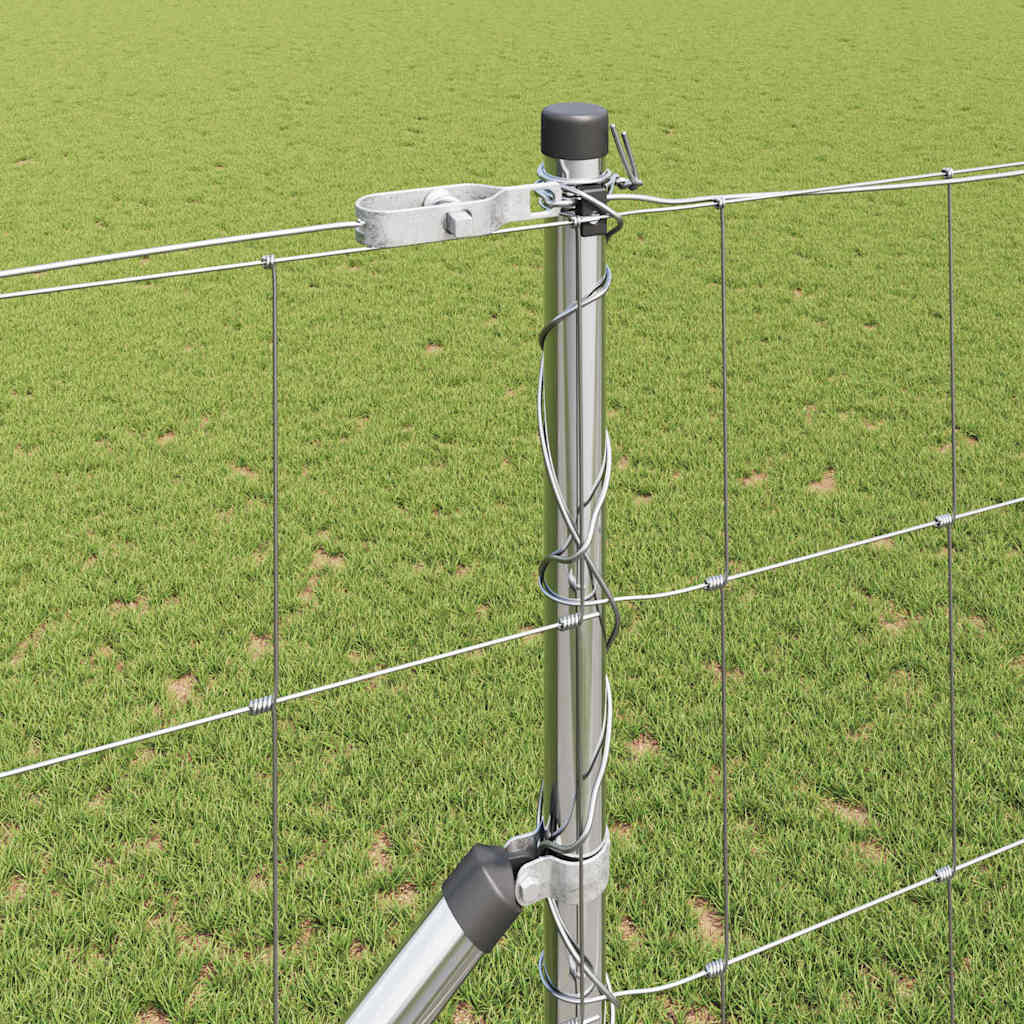 Ground Fix Geschweißter Drahtzaun 25 x 0,8 m Silber Netz