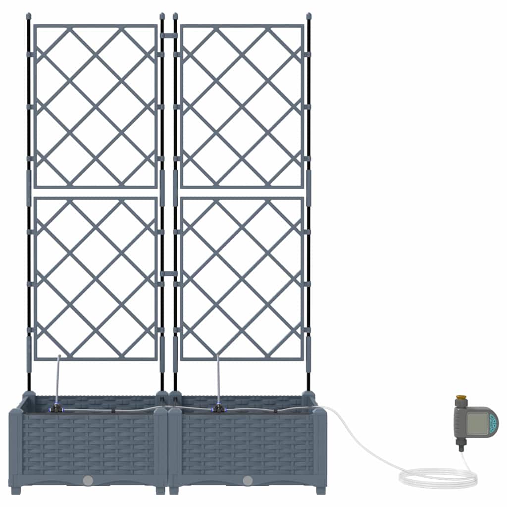 Garten-Pflanzgefäß 4 Stk. Braun 160 x 40 x 22 cm PP