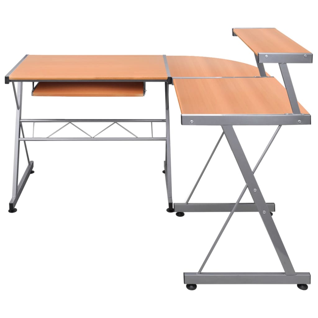 Eck-Computertisch Schwarz 132x112x99 cm Holzwerkstoff