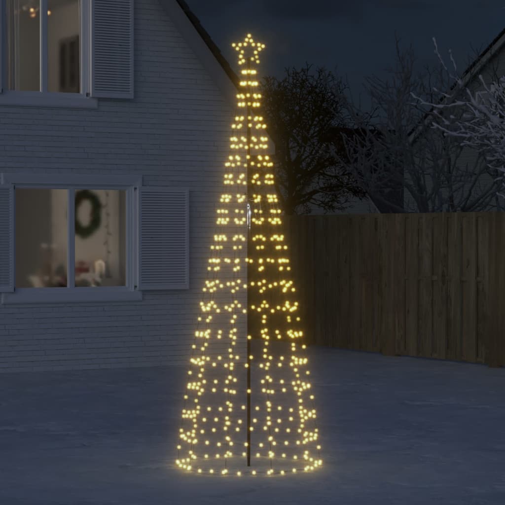 LED-Weihnachtsbaum mit Erdspießen 220 LEDs Warmweiß 180 cm
