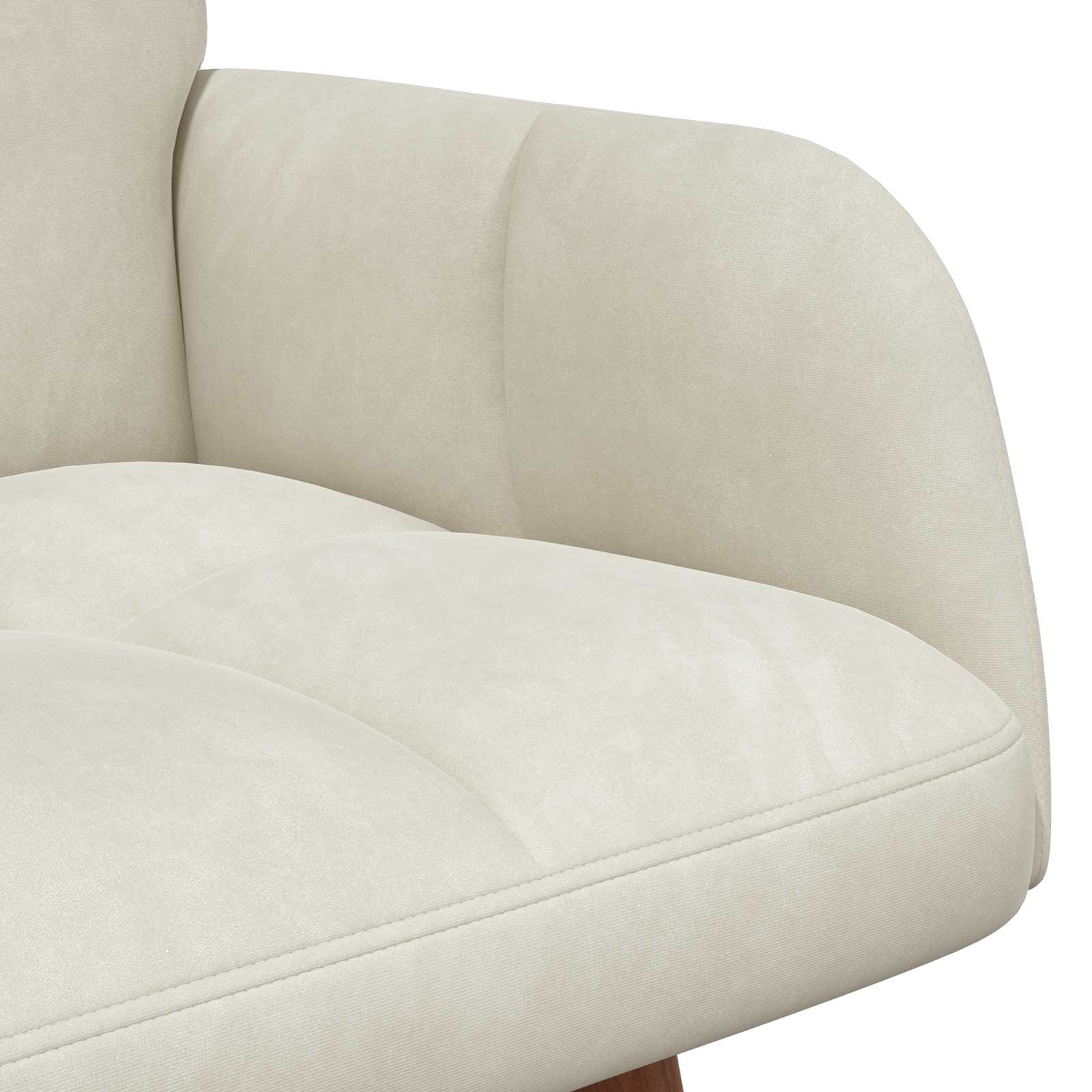 2-Sitzer Sofa Hellgrau 115 x 61 x 87 cm Samt (V)
