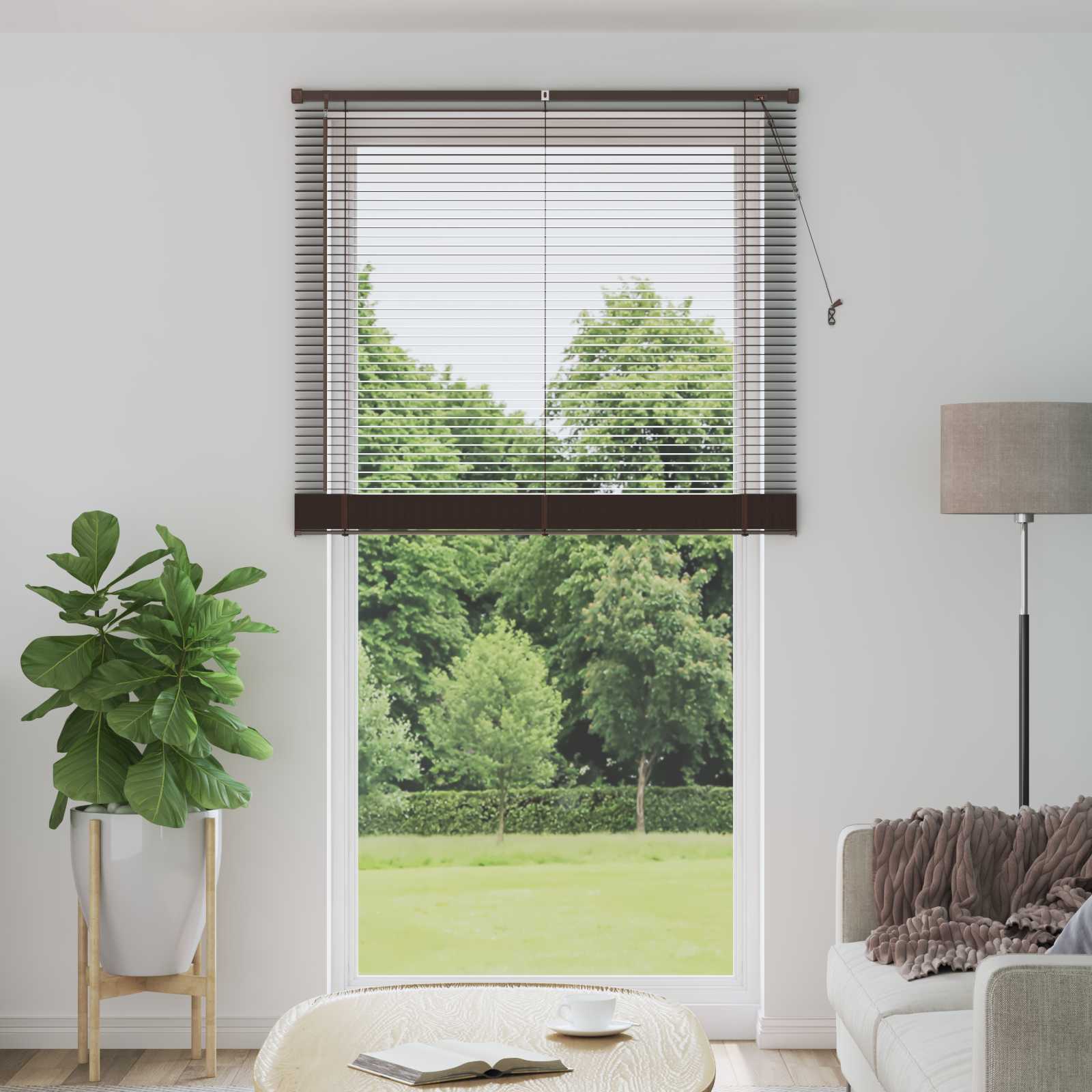 Jalousie Silber Grau 150 x 40 cm 25 mm PVC