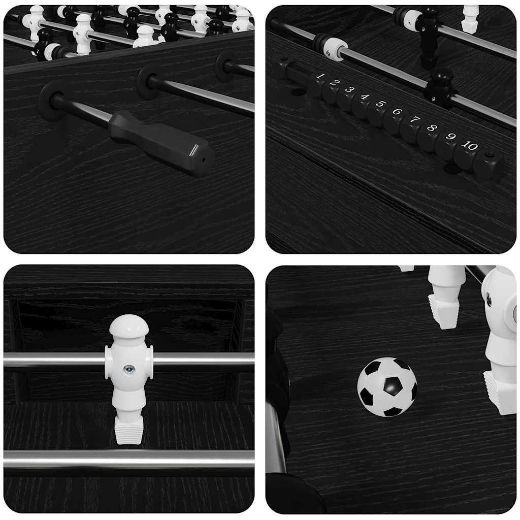 Tischfußballtisch Weiß 146,5 x 74 x 85 cm Holzwerkstoff