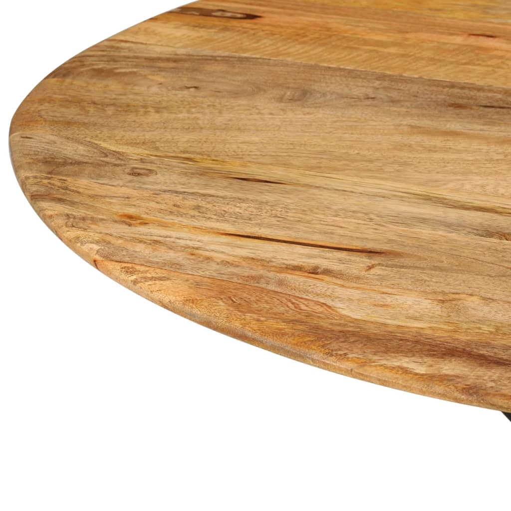 Esstisch Raues Massives Mangoholz und Stahl 120x77 cm