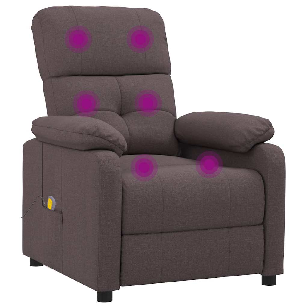 Massagesessel Hellgrau Stoff