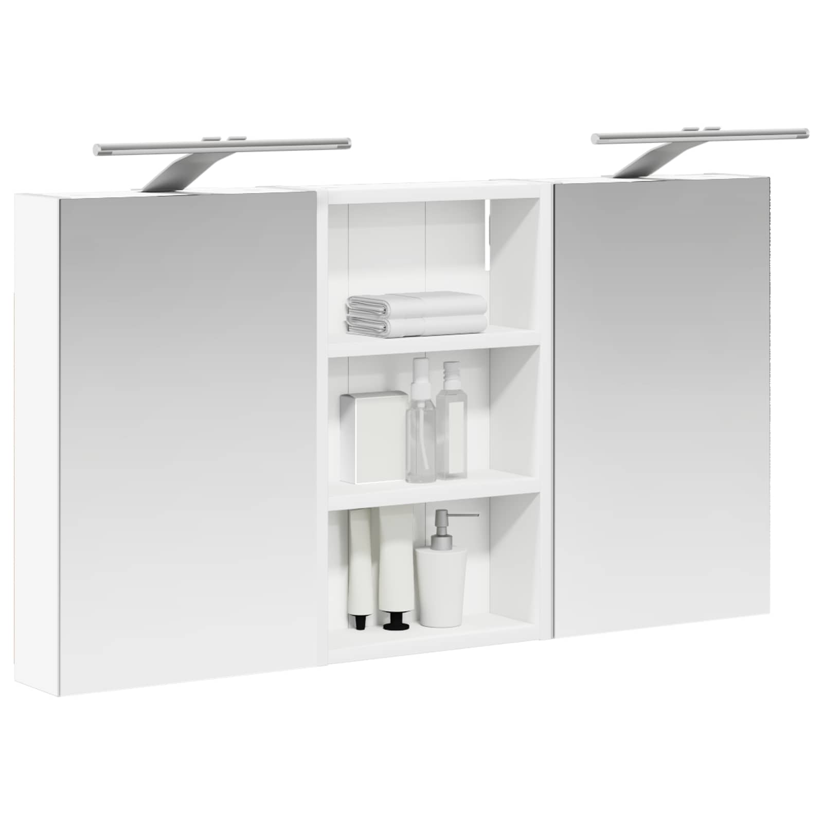 Badezimmerschrank-Set 3 pcs 80 x 10,5 x 50 cm Holzwerkstoff