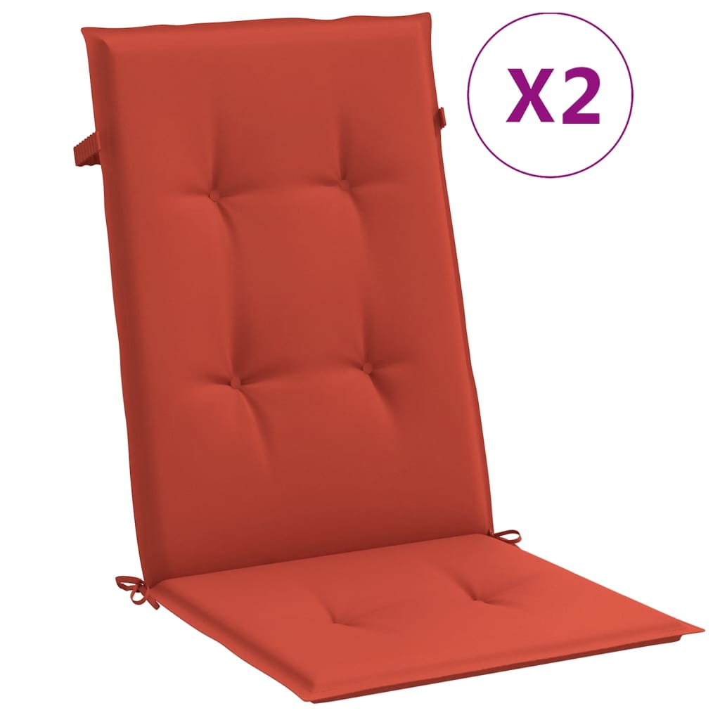 Hochlehner-Auflagen 2 Stk. Melange Anthrazit 120x50x7cm Stoff