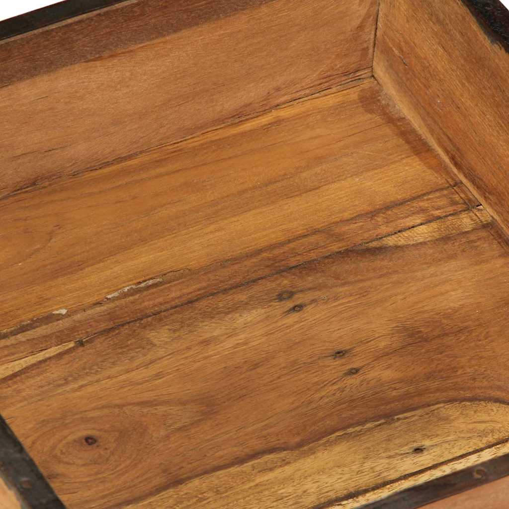 Tablett Braun 30 x 15 x 9 cm Massives upgecyceltes Holz