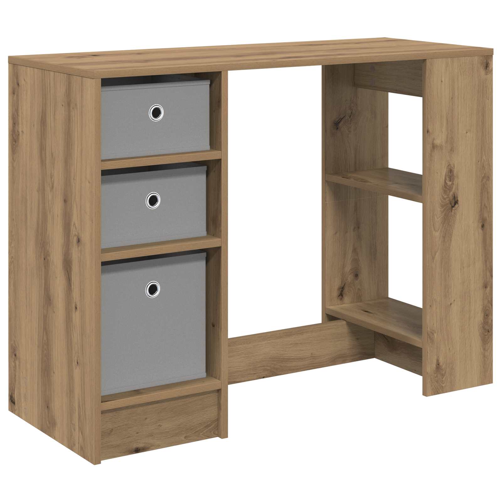 Schreibtisch mit Schubladen Weiß 100 x 40 x 75 cm Holzwerkstoff