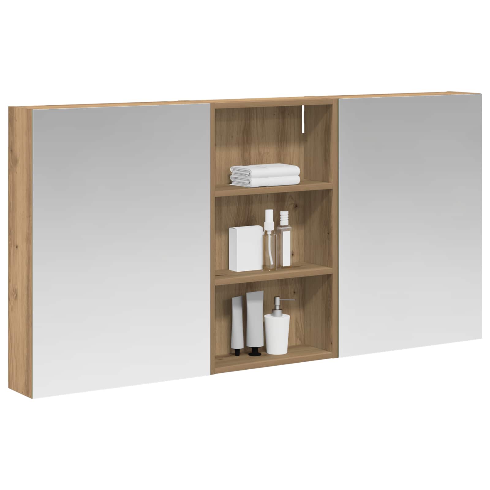 Badezimmerschrank-Set 3 pcs 80 x 10,5 x 50 cm Holzwerkstoff