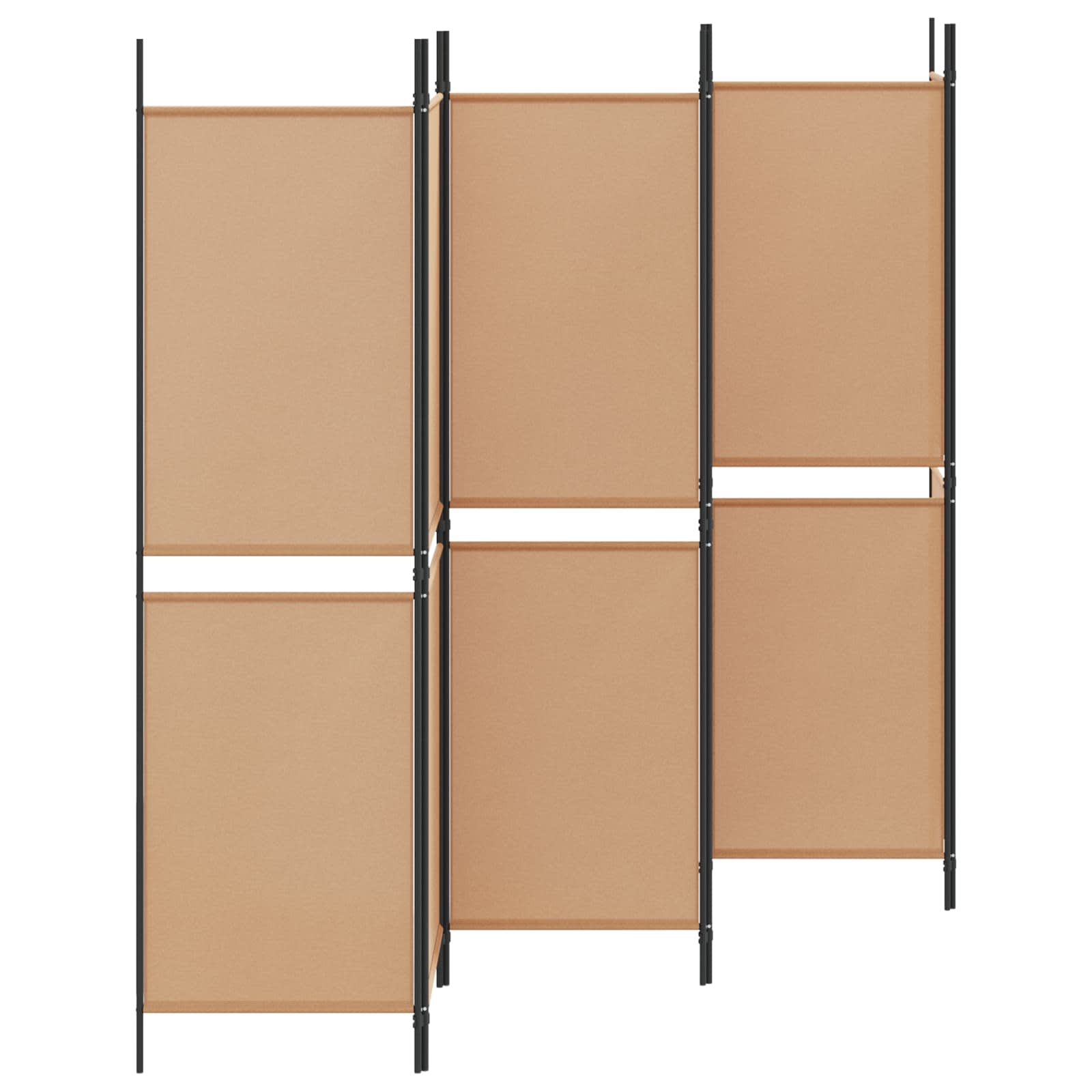 3-teiliger Raumteiler Beige 150 x 180 cm Stoff