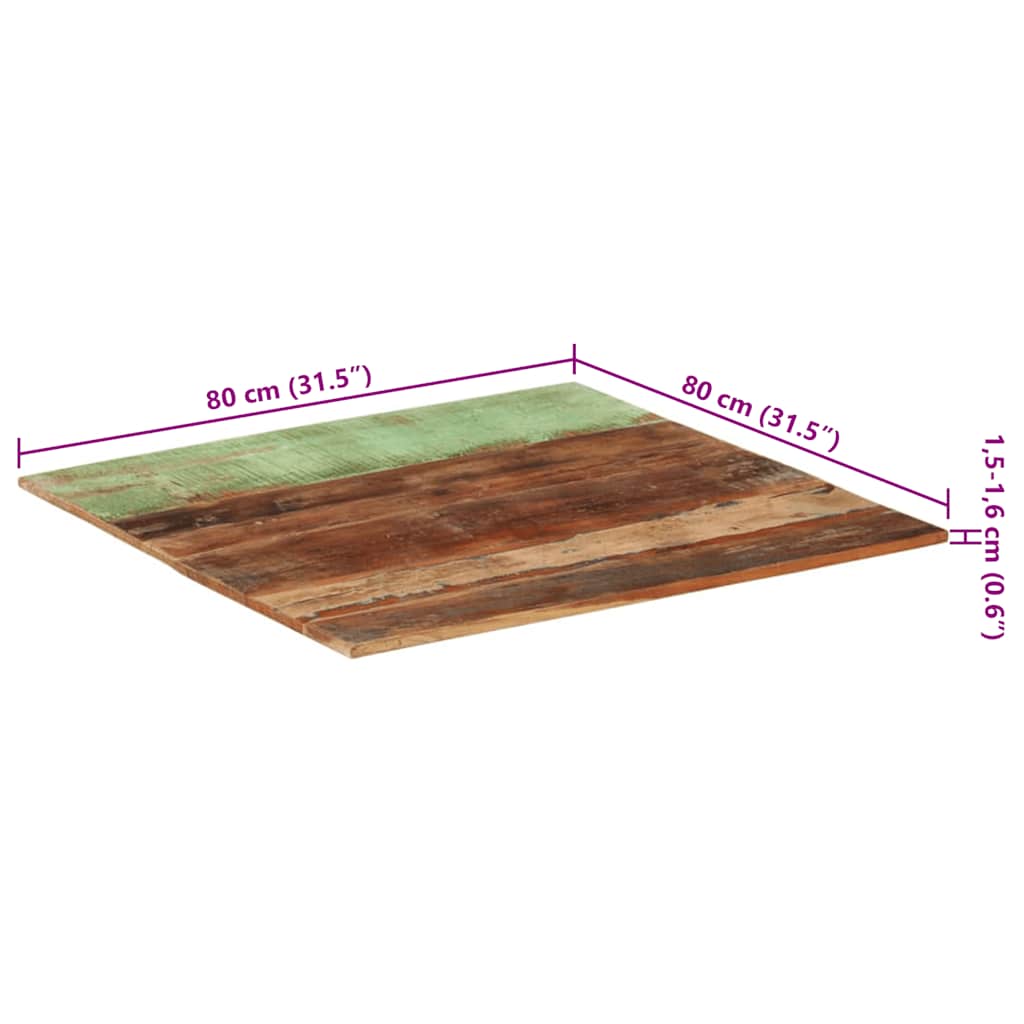 Tischplatte Massivholz Akazie 15-16 mm 60x80 cm