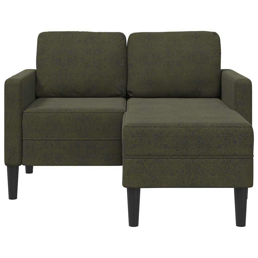 2-Sitzer-Sofa mit Chaiselongue L-Form Braun 125 cm Kunstleder