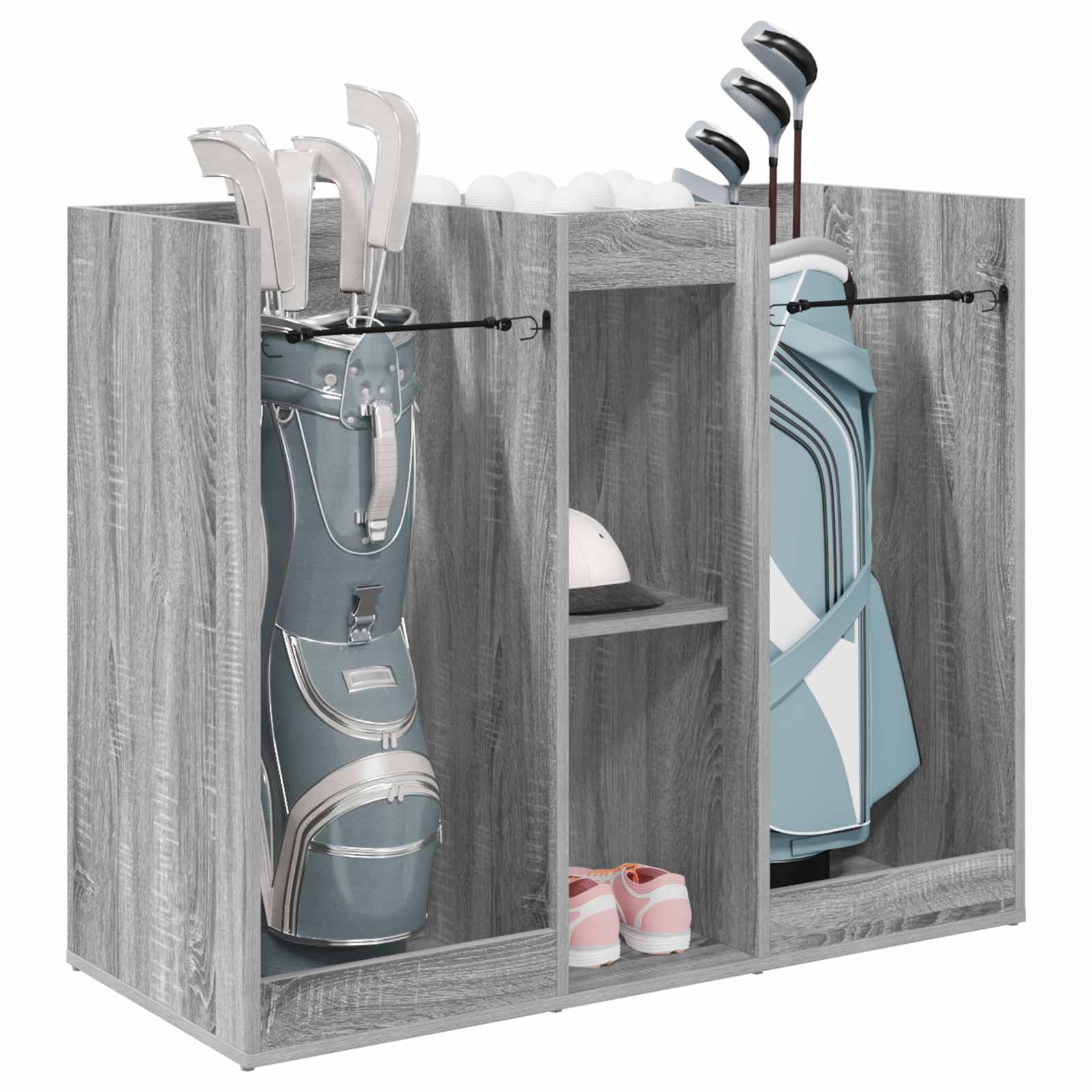 Golf Schrank Mit Rad Uni Weiß 65 x 45 x 98 cm