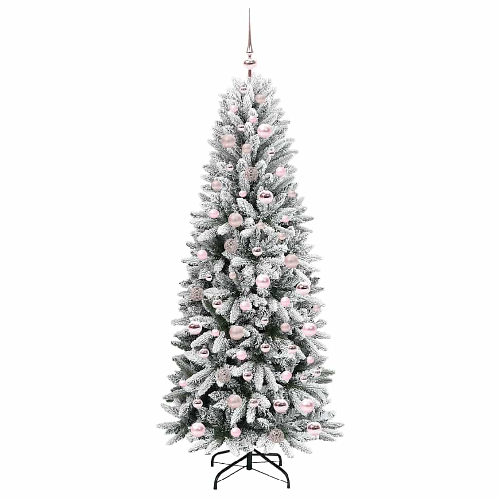 Künstlicher Weihnachtsbaum mit 150 LEDs mit Ständer Weiß 120 cm
