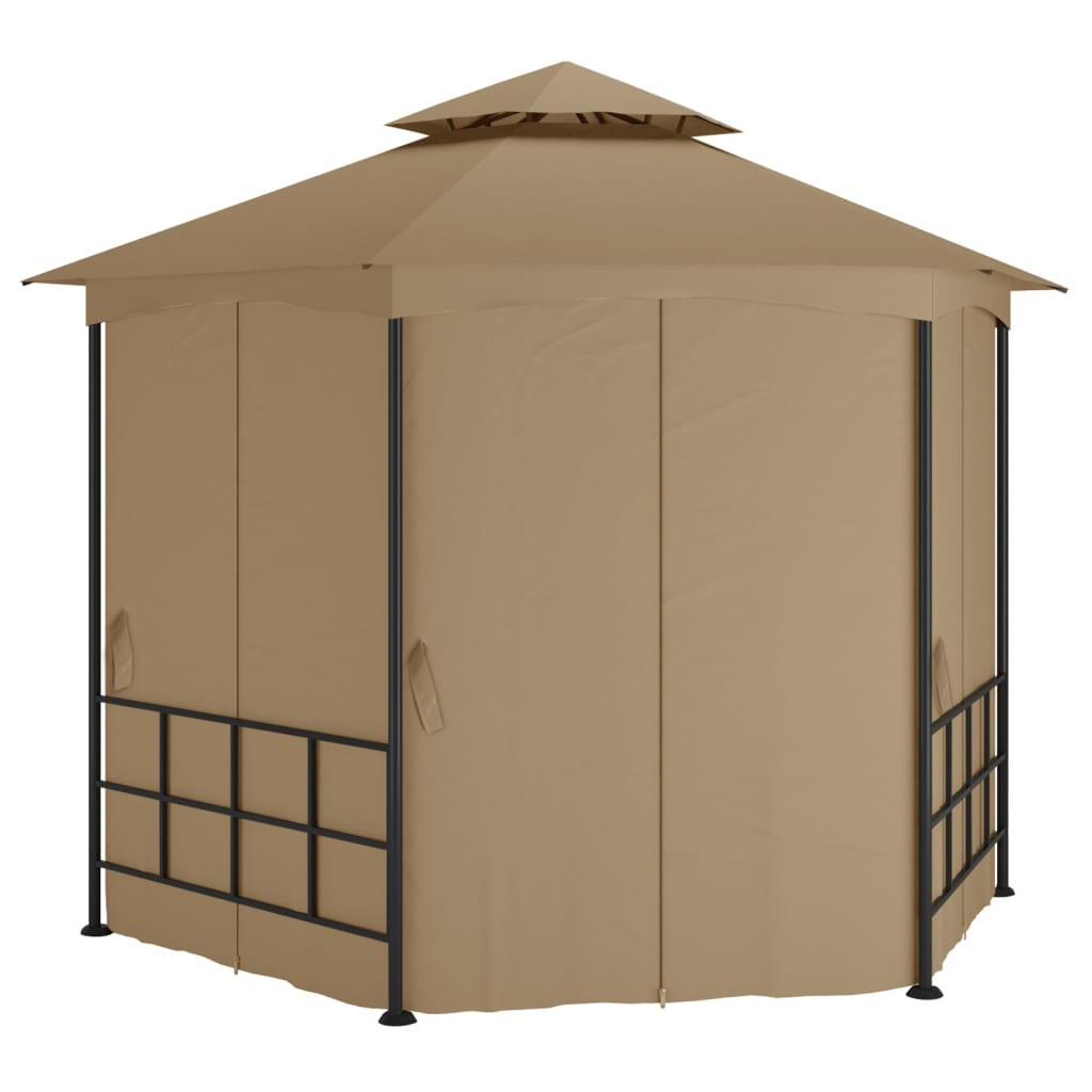 Pavillon mit Seitenwänden 3,1x2,7 m Creme