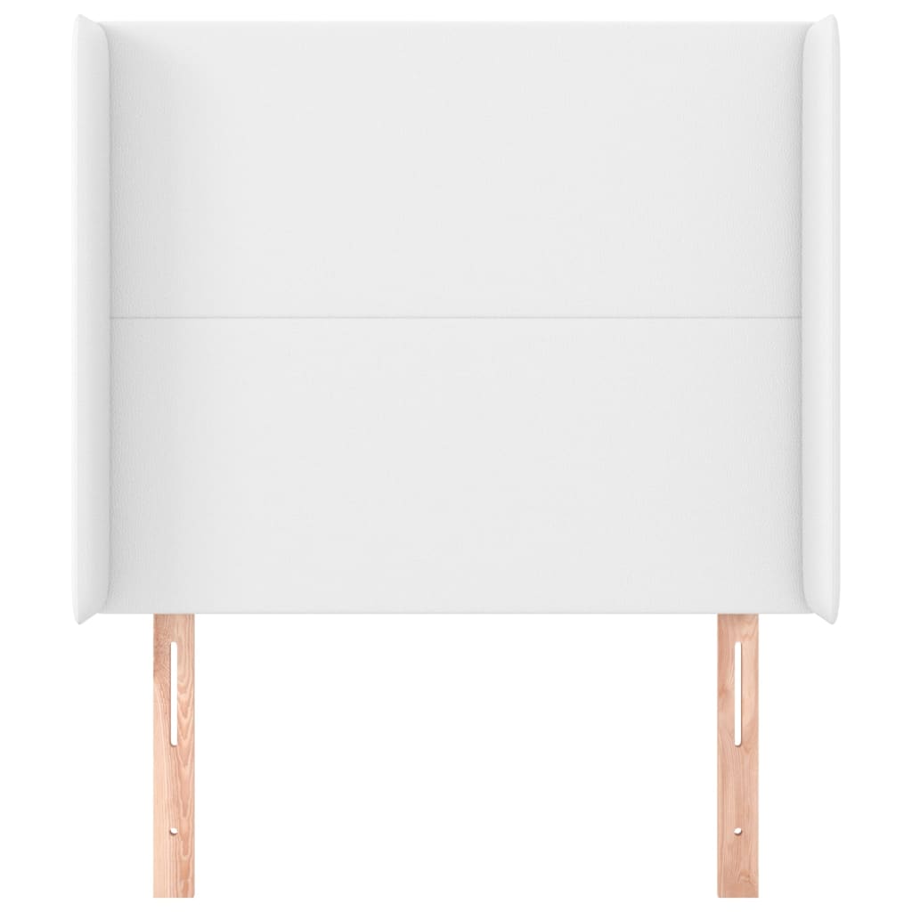 Kopfteil mit Ohren Creme 83x16x78/88 cm Kunstleder