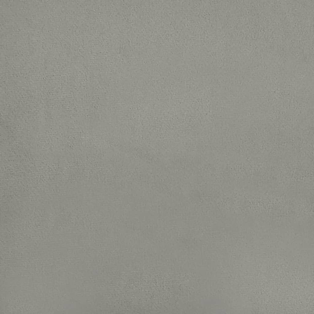 Kopfteil Hellgrau 80x7x118/128 cm Samt