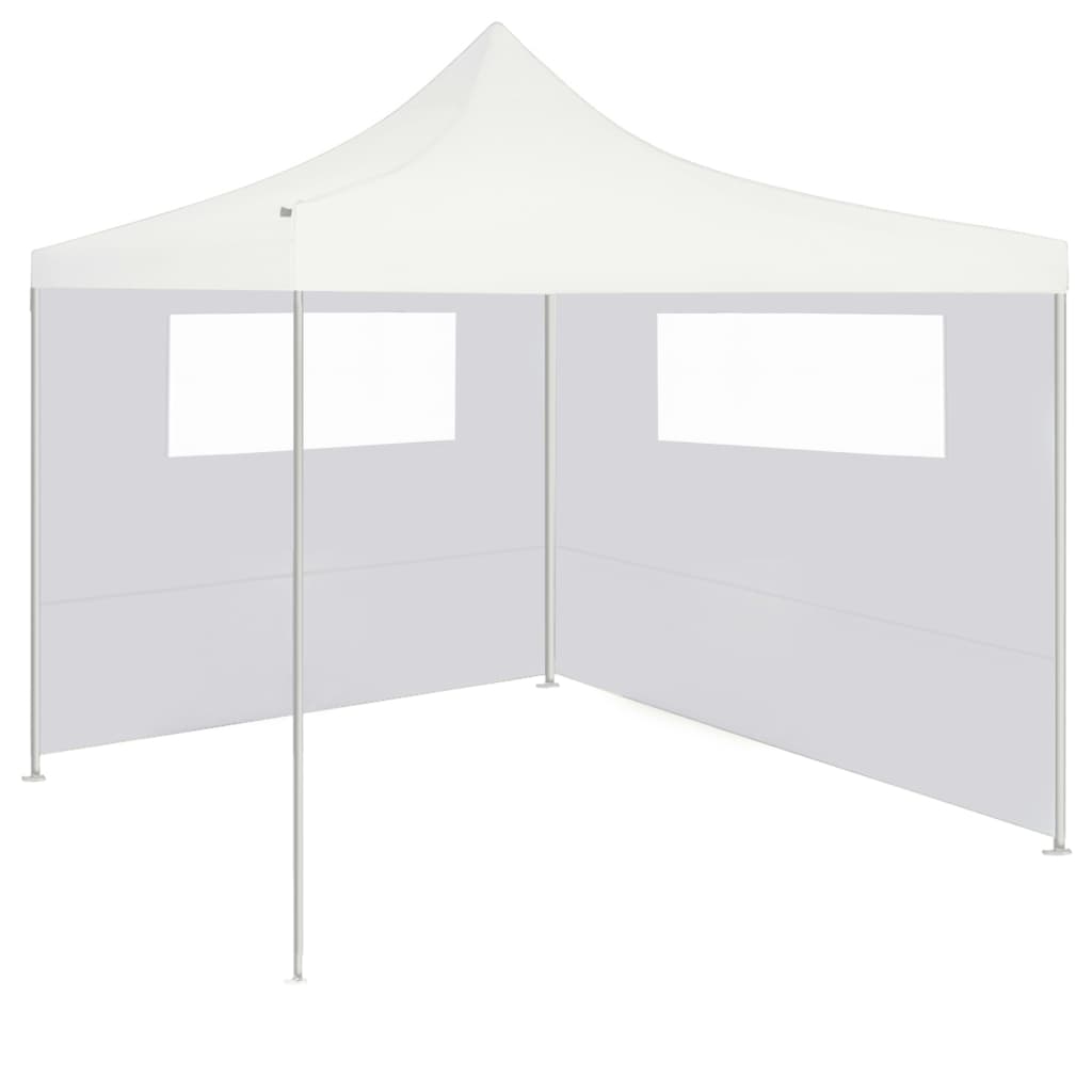 Pavillon-Seitenwände mit Fenstern 2 Stk. Creme