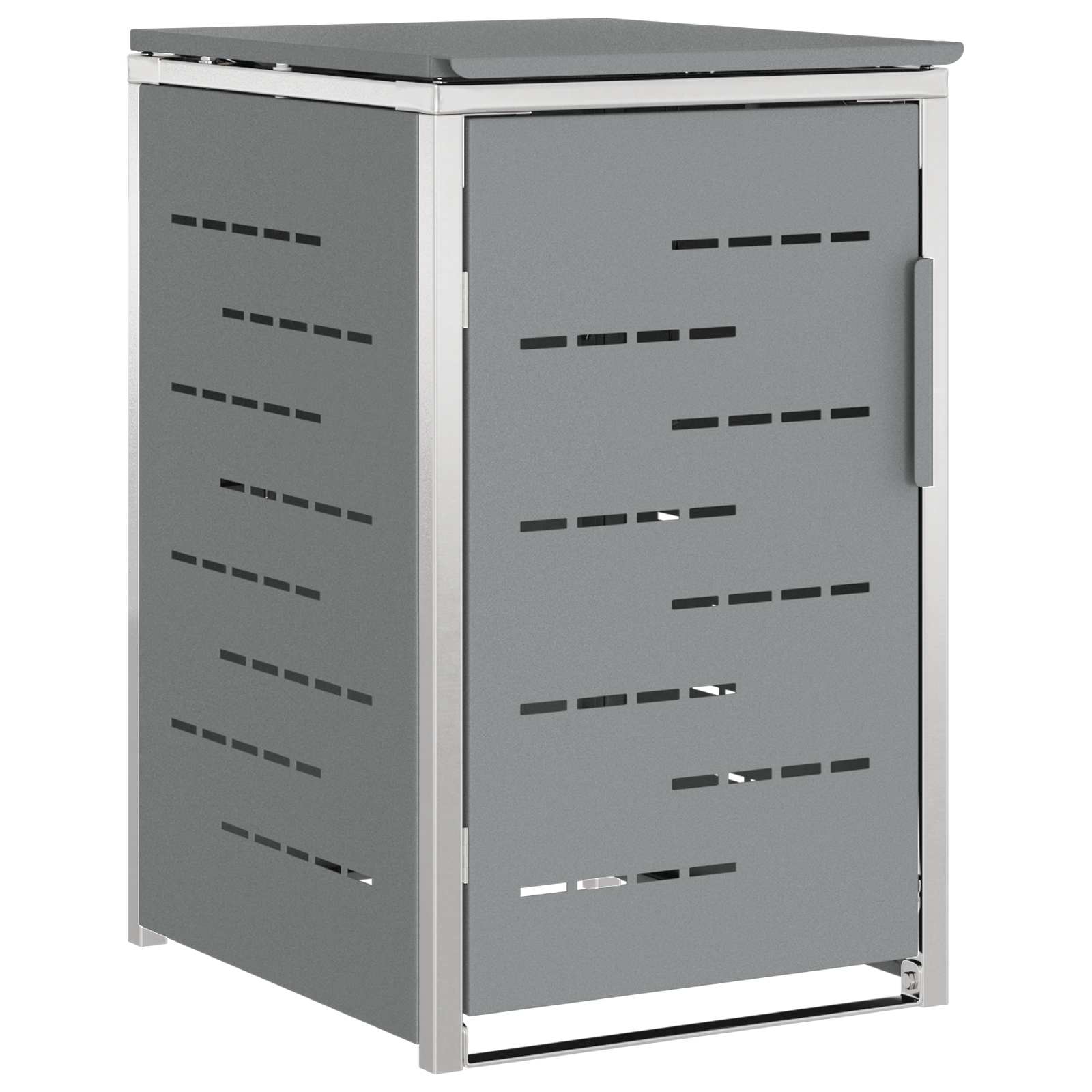 Mülltonnenbox for 2 Bins 240L Edelstahl Schwarz