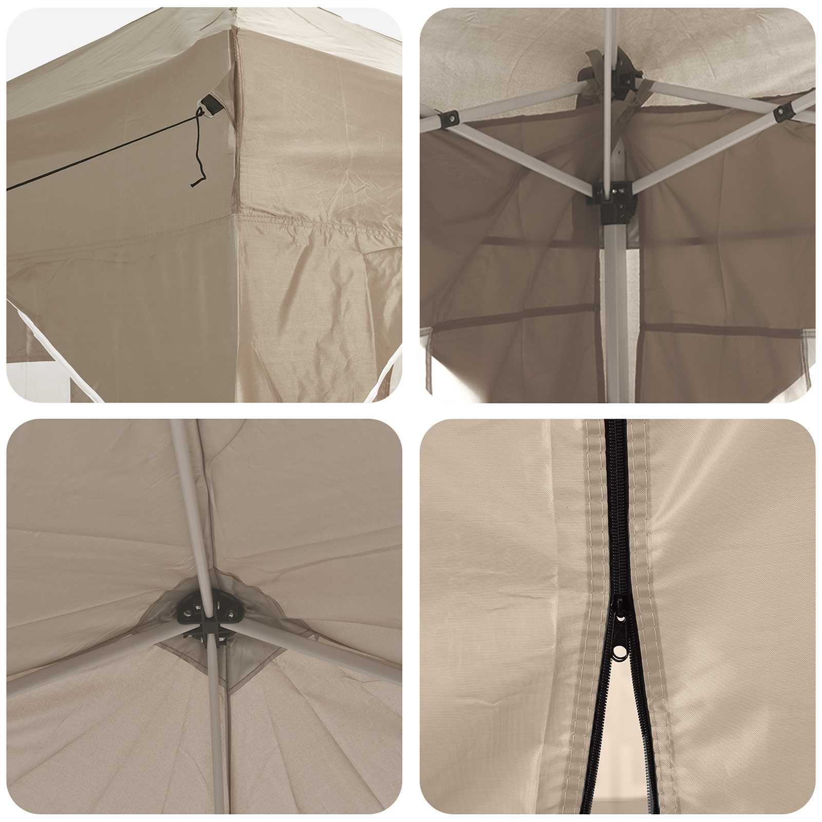 Pop-up Partyzelt 290 x 290 x 245 cm Creme