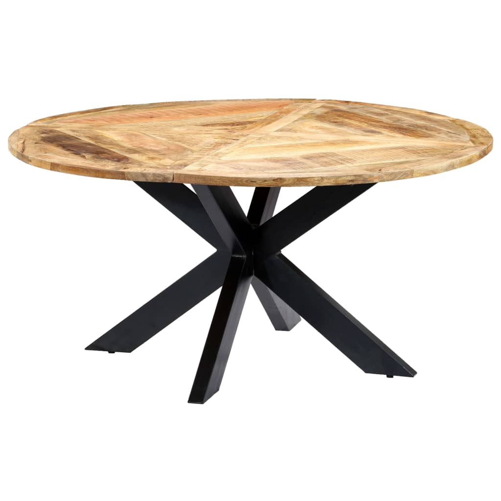 Esstisch Ø110x75 cm Raues Massives Mangoholz