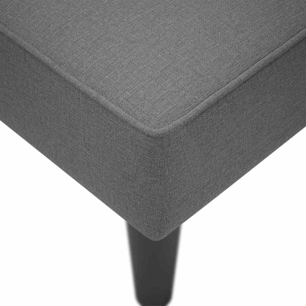 Chaiselongue mit Rechter Armlehne Hellgrau Stoff